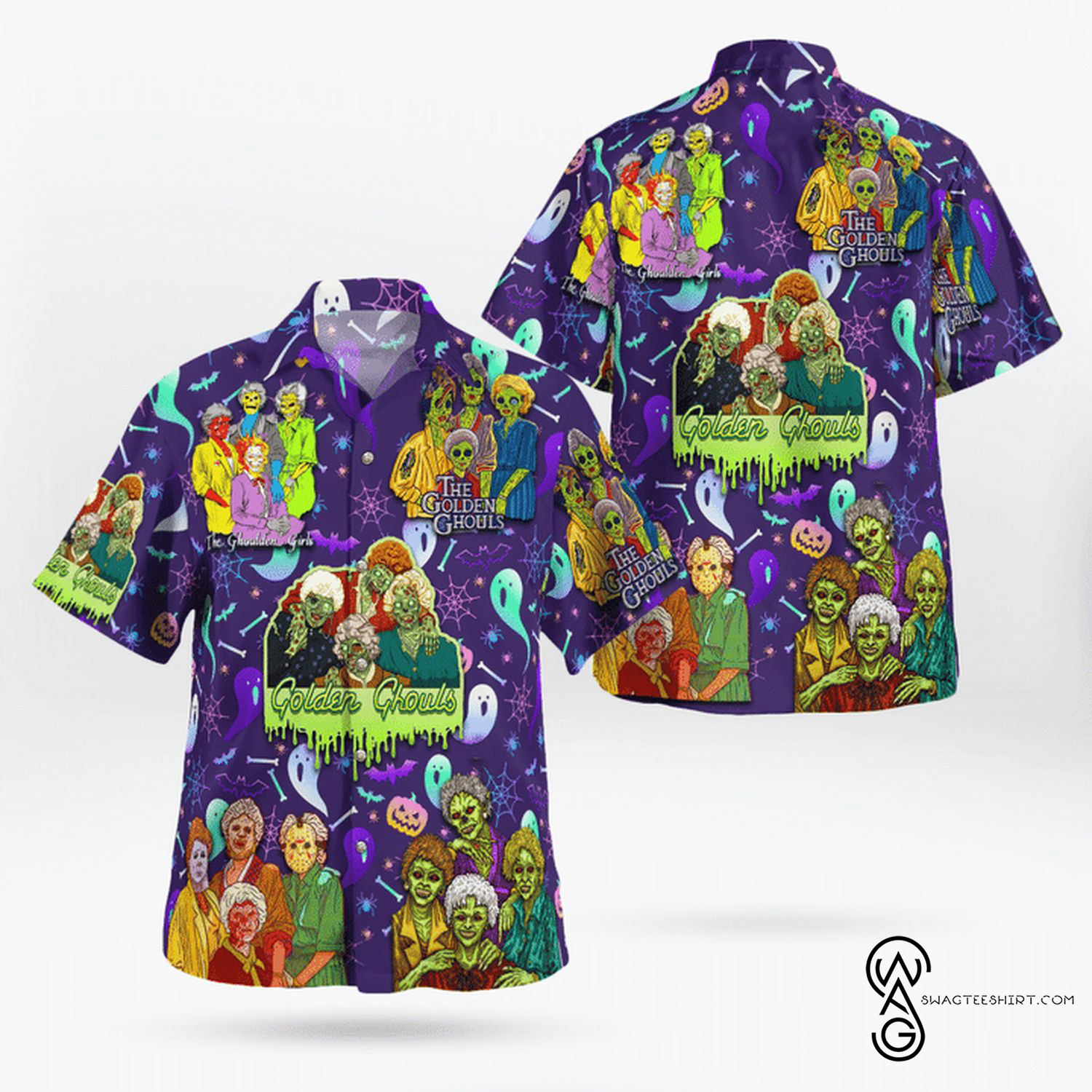 [Top Trending] The Golden Ghouls Golden Girls Movie Halloween Casual Summer Beach Full Printing Hawaiian Shirt